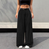 Disposable Ice Silk Breathable Casual Solid Color Wide-leg Pants
