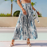 Mid-waist Loose-fitting Trousers Suit White