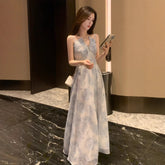 Floral Halter Spaghetti Straps Seaside Vacation Pure Desire Dress