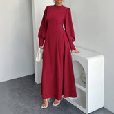 Holiday Leisure Style A- Line High Waist Dress Women's Clothing