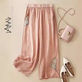 Cropped Pants Cotton Linen Casual Pants Chinese Ethnic