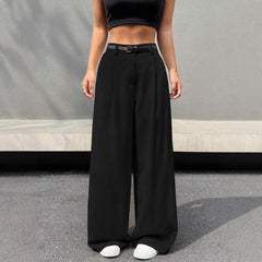 Disposable Ice Silk Breathable Casual Solid Color Wide-leg Pants