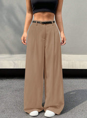 Disposable Ice Silk Breathable Casual Solid Color Wide-leg Pants