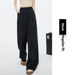 High Waist Drawstring Texture Feeling Lazy American Casual Mopping Pants
