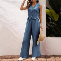 Women's Knitted Vest With Trousers Fashion Casual Women's Suit