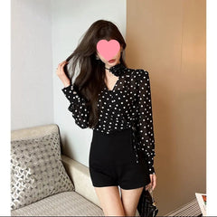 Lightweight Two-piece Long-sleeved Elegant Top