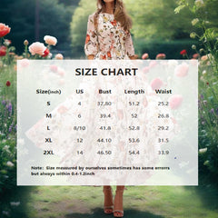 Women's Elegant Floral Print Boho Dress - Round Neck Half Sleeves Flowy Maxi Dress