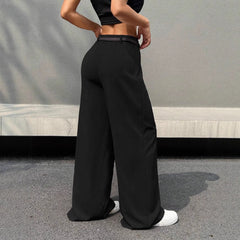 Disposable Ice Silk Breathable Casual Solid Color Wide-leg Pants