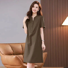 Summer Oversized Cover Belly Thin Mid-length Dress