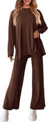 Women's Knitted Fashion Casual Solid Color Suit