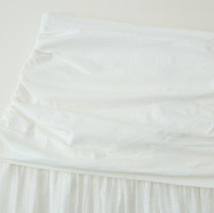 Summer Pleated Decorative Stitching Mid-waist Skirt