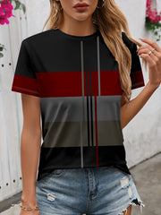 2025 Women's 3D Printed Pattern Garden Collar Short Sleeve