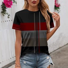 2025 Women's 3D Printed Pattern Garden Collar Short Sleeve