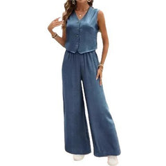 Women's Knitted Vest With Trousers Fashion Casual Women's Suit