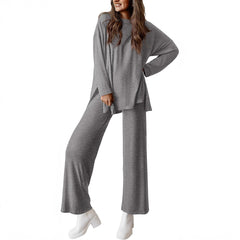 Women's Knitted Fashion Casual Solid Color Suit