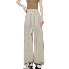 High Waist Drawstring Texture Feeling Lazy American Casual Mopping Pants