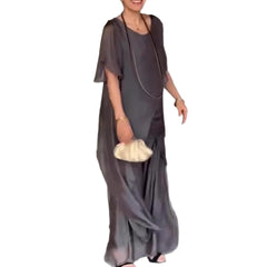 Women's Long Irregular Top Loose Trousers Suit