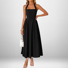 Temperament Wide Camisole Halter Backless Dress