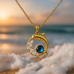 Women's Simple Temperamental Minority Design Ocean Pendant Necklace