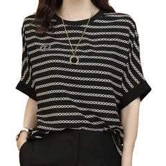 Loose Short-sleeved T-shirt For Women High-end Versatile Outerwear Shirt