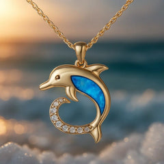 Women's Simple Temperamental Minority Design Ocean Pendant Necklace