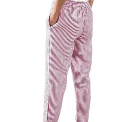 Women's Striped Pants Loose Elastic Waist