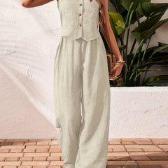Women's Knitted Vest With Trousers Fashion Casual Women's Suit