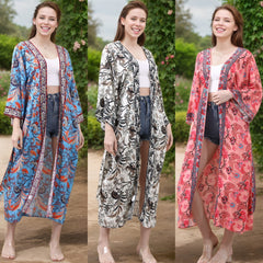 Sunscreen Cotton Printed Thin Beach Bikini Women's Overall