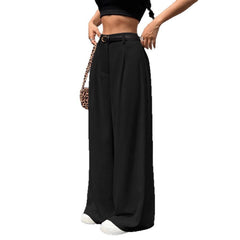 Disposable Ice Silk Breathable Casual Solid Color Wide-leg Pants