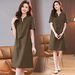Summer Oversized Cover Belly Thin Mid-length Dress