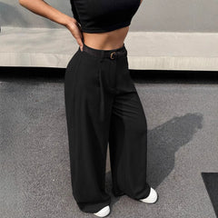 Disposable Ice Silk Breathable Casual Solid Color Wide-leg Pants