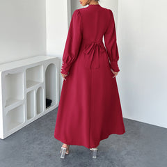 Holiday Leisure Style A- Line High Waist Dress Women's Clothing