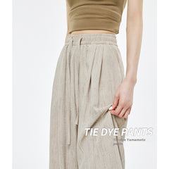 High Waist Drawstring Texture Feeling Lazy American Casual Mopping Pants