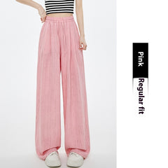 High Waist Drawstring Texture Feeling Lazy American Casual Mopping Pants