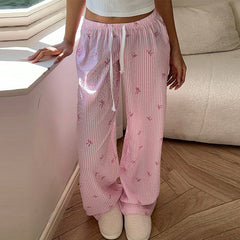 Striped European And American Wide Leg Leisure Pants