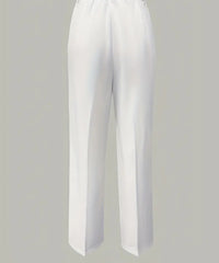 Women's White Minimalist Pants Made Of Polyester